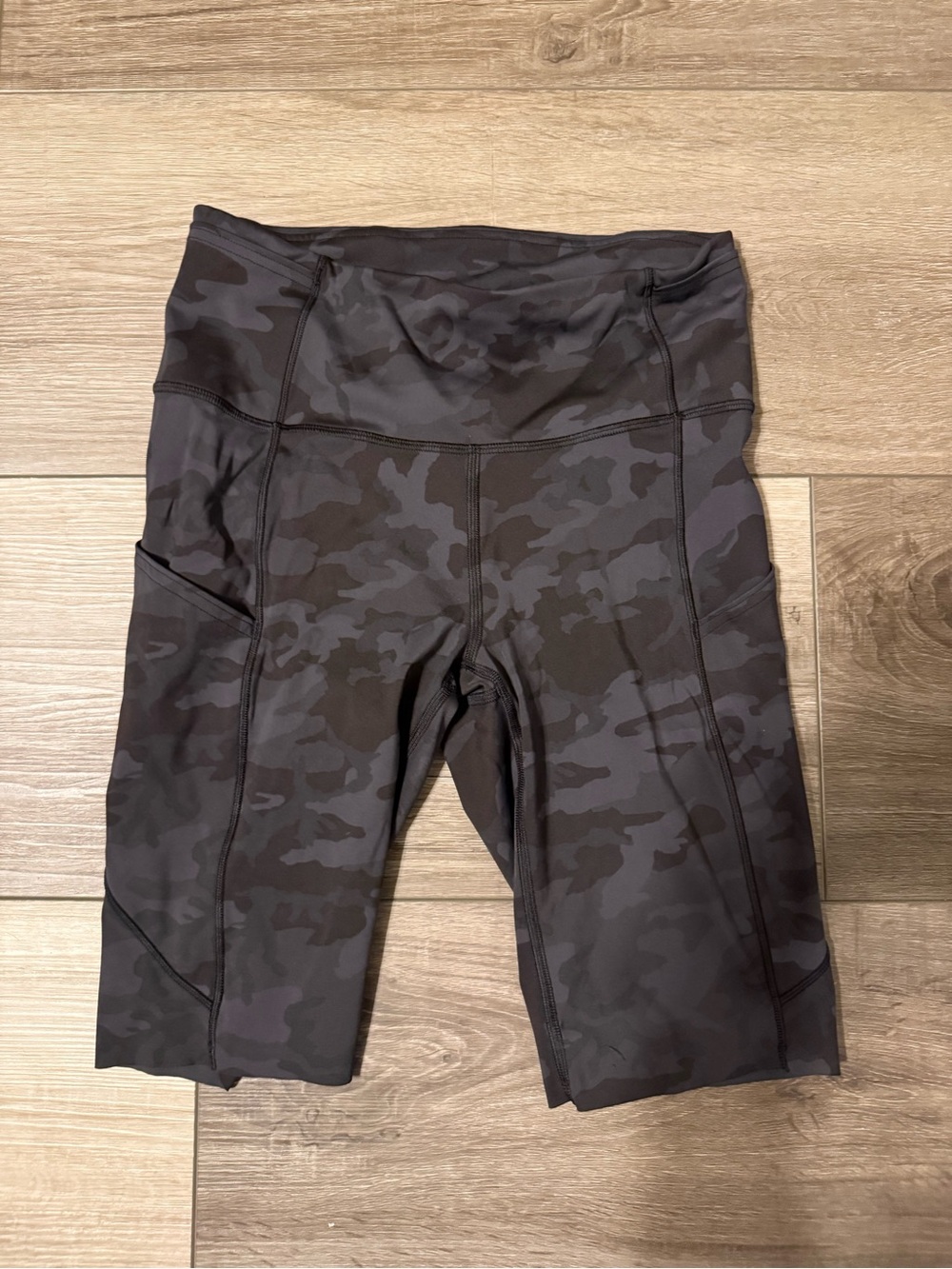 lululemon athletica Black/Grey Camo High-Rise Athletic Shorts